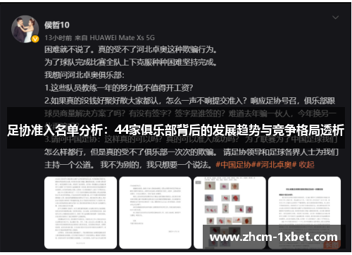 足协准入名单分析：44家俱乐部背后的发展趋势与竞争格局透析