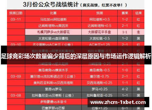 足球竞彩场次数量偏少背后的深层原因与市场运作逻辑解析